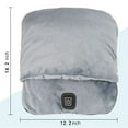 thumbnail image 2 of Heated Foot Warmer with Massage Vibration Quick Heating Pad Soft Strap Three Settings Non- Indoor Car Unisex, 2 of 5