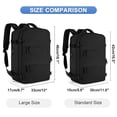 thumbnail image 2 of Mochila de viaje Coofay, grande, impermeable para mujeres y hombres, color negro, 2 of 7