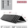 thumbnail image 4 of PinesC Supports d'Angle pour Plate-Bande Surélevée 12 Pieds'-16 Pieds' H, Support d'Angle en Métal Résistant, Connecteurs d'Angle en Métal Rouille pour Meubles (Lot de 4) - Noir, 4 of 5