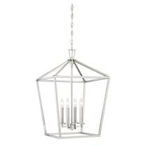 Savoy House 1-321-4-SN Townsend 4 Light Foyer Pendant in a Satin Nickel Finish (17" W x 26" H)