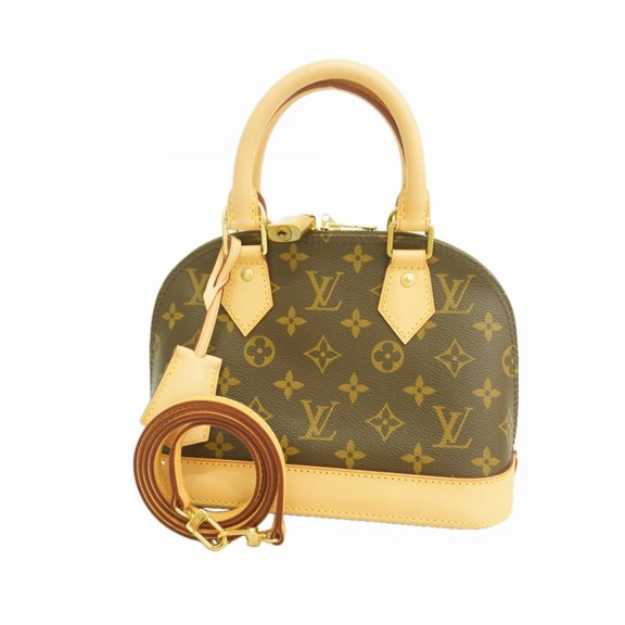 Pre-Owned Louis Vuitton Alma BB Monogram Handbag M53152 Brown 2-way bag for women