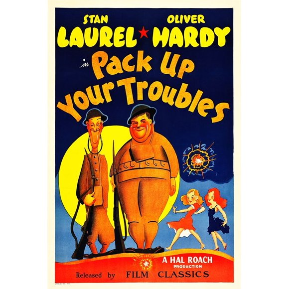 Laurel and Hardy - Pack Up Your Troubles, 1932 Poster Print by Hollywood Photo Archive Hollywood Photo Archive (24 x 36)