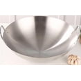 thumbnail image 2 of Mexican Style Stainless Steel Wok With Metal Handles Cooking Pan Round Bottom Stir Frying Pan Dishwasher Safe 18.5", 2 of 2
