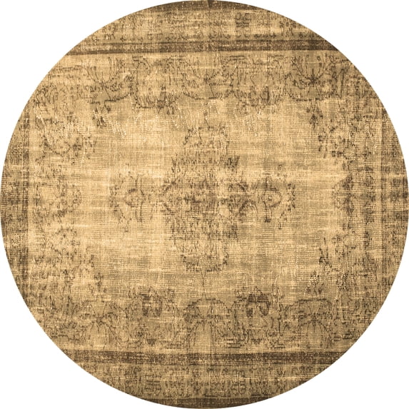 Ahgly Company Indoor Round Persian Brown Traditional Area Rugs, 6' Round