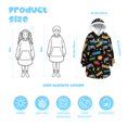 thumbnail image 3 of Game Controller Black Pattern Lamb Fleece Blanket Hoodies for Teens ,Teens Oversize Sherpa Wearable Hooded Blanket Sweatshirt with Super Pockets, 3 of 6