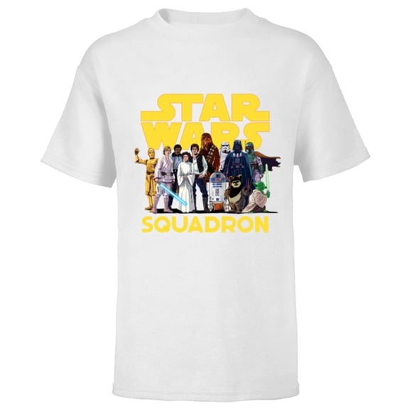 Star Wars Squadron Family Group Trip Vacation Matching - Short Sleeve T-Shirt for Kids - Customized-White