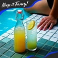 thumbnail image 6 of Nevlers 17 oz Round Swing Top Glass Bottles (Pack of 6) | Includes Funnel, Brush and Marker, 6 of 9