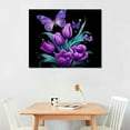 thumbnail image 2 of PRATYUS Fall Decor Purple Tulip for Home Office Decor Canvas Wall Art Picture 20x16in, 2 of 3