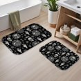 thumbnail image 2 of Skull and Hand Gothic Pattern Bath Mat Set Of 2,Non-Slip Rug for Bathroom,Kitchen,Bedroom,Entrance, 30x17 and 23.5x15.7 Inches, 2 of 5