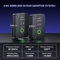 thumbnail image 6 of LEKATO MS-02 Wireless in Ear Monitor System 2.4G Stereo Wireless IEM System with Transmitter Beltpack Receiver Automatic Pairing for Studio Band Rehearsal Live Performance, 6 of 9