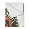 thumbnail image 2 of Zodiac Sagittarius Soft Flannel Fleece Throw Blanket, Zodiac Themed Logo Design Jupiter Grunge Image, Cozy Plush for Indoor and Outdoor Use, 70" x 90", Dark Taupe Orange Beige, by Ambesonne, 2 of 5