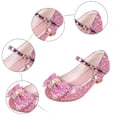 thumbnail image 5 of Quealent Girls Toddler/Little Kid Jada Dress Mary Jane Pumps Bow Low Heels Party Wedding Princess Shoes Pink for Size 13, 5 of 6