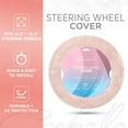 thumbnail image 5 of Carbella Sheepskin Car Seat Covers and Steering Wheel Cover, Faux Fur Car Seat Covers, Cute Automotive Front Seat Covers For Cars for Women Men Unisex (Pink), 5 of 7