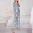thumbnail image 5 of Wukai Lily Flower Print Women's Pajama Set - Soft Long Sleeve Sleepwear for Comfort and Style-X-Large, 5 of 9
