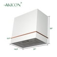 thumbnail image 3 of Akicon Range Hood 30 Inch, 600 CFM Stainless Steel Vent Hood with Powerful Range Hood Insert, Modern Square Kitchen Hood with 3 Speed Control, LED Lights, Baffle Filters, Wall Mounted (AK-HS30HA-SWC), 3 of 7