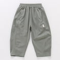 thumbnail image 5 of ZHOGXU Lightweight Fashionable Summer Curved Cut Solid Color Elastic Waist Wide Leg Kids Girls Pants With Pocket All Season Suitable, 5 of 5