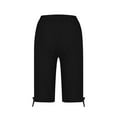 thumbnail image 6 of Tnhcen Summer Women's Linen-Cotton Blend Half Pants - Loose Fit Relaxed Style Pocket Design Breathable Casual Plus Size Pocket Shorts for Women S-2XL, 6 of 6