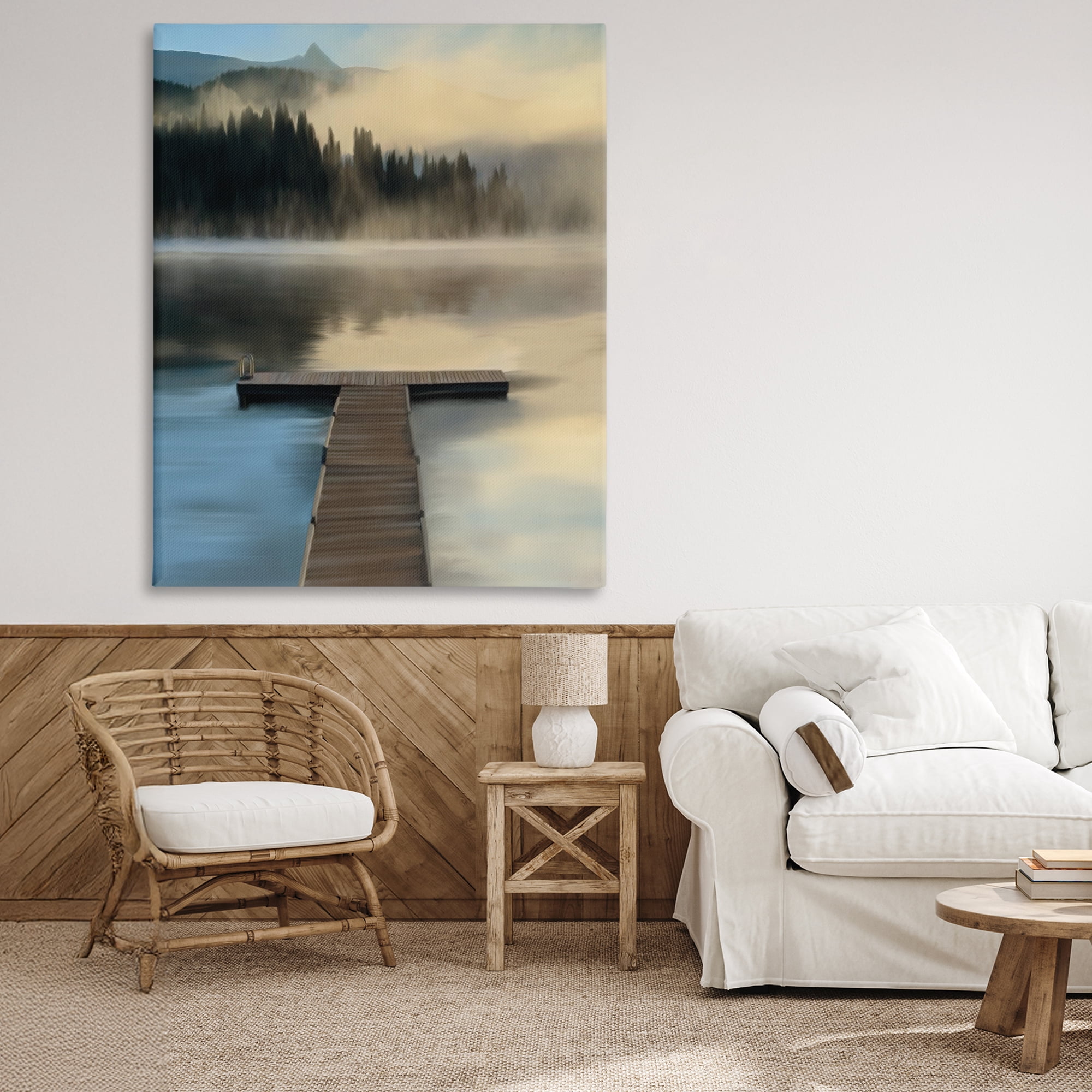 Stupell Industries Reflective Lake At Dusk Canvas Wall Art, design by Renel Peters