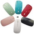 thumbnail image 1 of Souris Sans Fil 2.4G Récepteur USB Ultra Mince pour PC Ordinateur Portable Gaming Souris Optique Rouge, 1 of 5