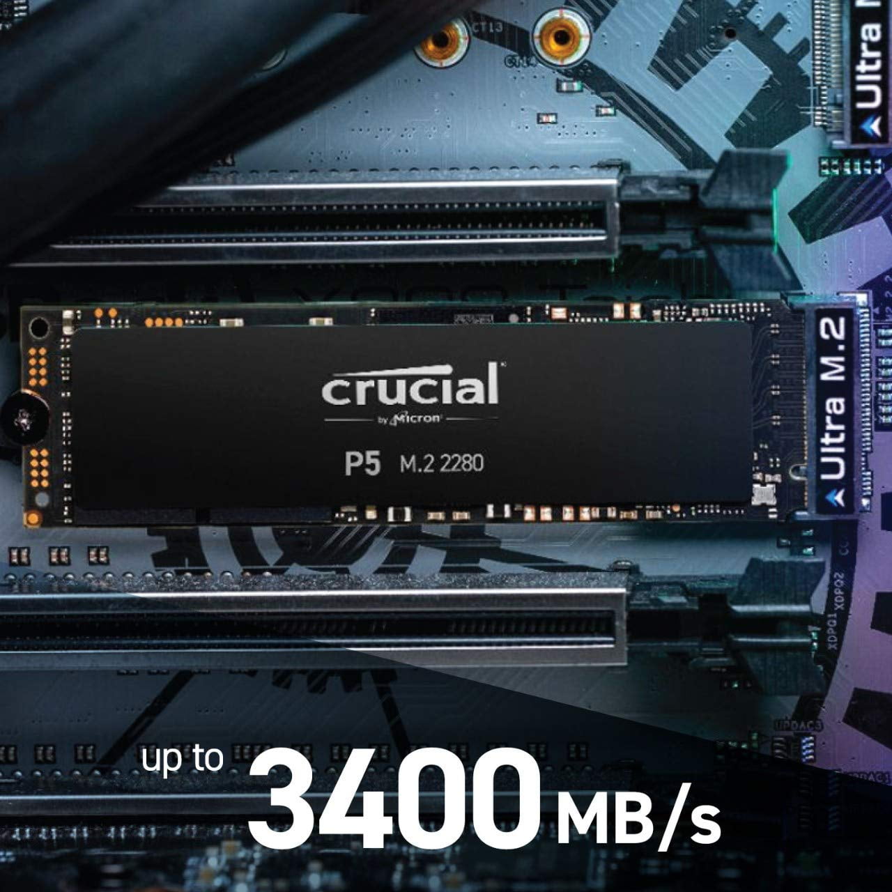 Crucial P5 1TB 3D NAND NVMe Internal SSD, up to 3400MB/s