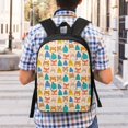 thumbnail image 5 of Salouo Small Animals with Knit Hat Pattern Print Travel Laptop Backpack,17Inch Casual Bag with Side Pockets for Men & Women Stylish Daypack for Weekender/Business/Hiking-One Size, 5 of 6