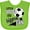 Apple Green, variant on Inktastic Little Sister and Biggest Fan Soccer Player Girls Baby Bib