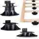thumbnail image 2 of Pedestales de Soporte de de 12 Piezas, Pedestal de Soporte de Piso y Terraza Ajustable para Cubierta, Base de Madera, 2 of 5