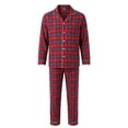 thumbnail image 3 of KEXE Womens Sleepwear Set Red Buffalo Check Plaid Long Sleeve Holiday, 3 of 4