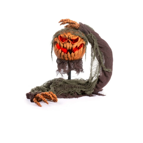 14" Animated Head Popping Pumpkin Ground Breaker Decoration