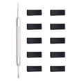 thumbnail image 2 of 11pcs Replacement Silicone Watch Band Strap Loops Watchand Accessories (10pcs 24mm Black Loop + 1pc Watch Fixed Tool), 2 of 7