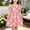 B, variant on Toddler Girls Cotton Floral Dresses- Cute Square Neck Flowy Short Sleeve Kids Summer Casual Dresses Multicolor Size 3 T