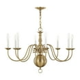 thumbnail image 6 of Livex Lighting Williamsburgh Chandelier in Antique Brass, 6 of 8
