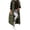 Army Green, variant on Plus Size Puffer Jacket Women Women's Outerwear Down Cotton Mid-length Padded Long Sleeve Hooded Stand Cotton-padded Collar Coats Plush Coat Top Plus Size Casual Pockets