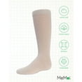 thumbnail image 6 of MeMoi Ribbed Classic Cotton-Rich Solid-Color Knee High Sock - Girls - Female, 8, Ivory, 6 of 12