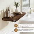 thumbnail image 3 of Floating Shelves 24 Inch Long, 9.3 Inch Deep Floating Shelf for Lving Room, Bedoom, Kitchen, Deep Wall Shelves for Bathroom, 2 Pack Storage Display Shelf for Books, Decors, Rustic Brown, 3 of 14