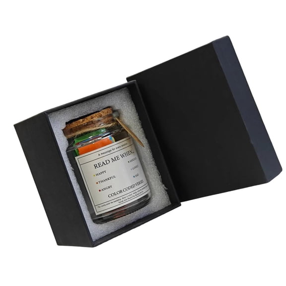 Emotional Heal Quran Verses Jar with 90 Color Coded Strips Spiritual Upliftment Jar Ideal for Ramadans and Eid Gift