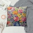 thumbnail image 2 of Throw Pillow Cover and Cushion Pillow Case Square Flower and Leaves Pillowcase for Spring Party Bed Sofa Home Car Bedroom Outdoor, 2 of 5