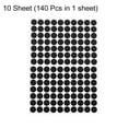 thumbnail image 3 of Uxcell 10 Sheets/1400Pcs Screw Hole Stickers, 12mm Black Self-Adhesive Screw Cover Sticker, 3 of 6