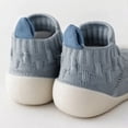 thumbnail image 4 of Ferjadq Baby Sock Shoes Soft Rubber Sole Non Slip Knit Upper Indoor Outdoor Learning Walk Socks for Infant Blue,2-3 Years, 4 of 7