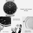thumbnail image 6 of Men Watches Fashion Minimalist Quartz Watch for Men Analog Waterproof Watches with Stainless Steel Mesh Band Gift for Man, 6 of 8