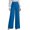 Blue, variant on Womens High Waist Wide Leg Suit Pants Double Button Front Seam Stretch Business Work Casual Long Pants with Side Pockets