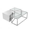 thumbnail image 7 of Inspired Home CT531-35SR-UE 15.7 x 37.4 x 37.4 in. Posh Living Kristy Coffee Table, Chrome - 3 Piece, 7 of 7