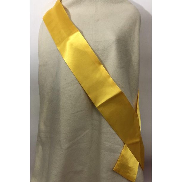Yellow Satin Sash 33" x 4" (Each)