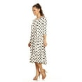 thumbnail image 3 of Women's Casual Basic Comfy 3/4 Sleeve Flare A-line Midi long maxi Dress, 3 of 4
