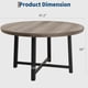 thumbnail image 2 of 47-pulgada round dining mesa para 4: moderno industrial design con thick tabletop y sturdy metal base, space-saving para kitchen y dining room, gris, 2 of 7