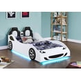 thumbnail image 4 of Cruiser Car Themed Twin Bed with Underglow Lights White, 4 of 4