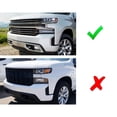 thumbnail image 2 of 3pc Super Bright White Full LED Center Grille Running/Position Lights w/Mounting Brackets, For 2019/2020-up Chevrolet Silverado 1500 2500HD 3500HD (Dark Smoked Lens), 2 of 9