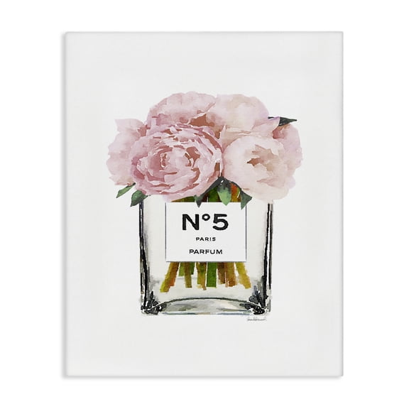 Stupell Industries Contemporary Fashion Designer Flower Bottle Pink Watercolor Canvas Art, 30 x 40, by Amanda Greenwood