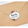 thumbnail image 2 of Darling Souvenir Round 45 Pcs Floral Border Thank You Stickers Personalized Bride Groom Names And Date Envelope Seals-White, 2 of 3