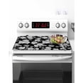 thumbnail image 2 of Stove Top Covers for Electric Stove 36x21 Inches, Black Floral Heat Insulation Fireproof Glass Cooktop Protector, Farmhouse Garden Flowers Botanical Countertop Stovetop Cover for Kitchen, 2 of 8